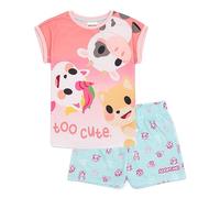 Adopt Me! Mädchen Pink Pyjama-Set | Niedliche Tierdruck-Pyjamas, weiche Kurzarm-Kurzbein-Schlafbekleidung | Ideal für kleine Mädchen, die stilvolle und Bequeme Schlafbekleidung lieben