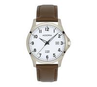 Adora Herren > Armbanduhr Ø 38mm Titangehäuse Lederband braun > AB6344