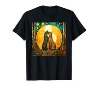 Adorable Cat-Lovers' Tee: The Kiss Inspired by Gustav Klimt T-Shirt