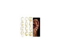 Adramata 12Pcs Ear Cuff Ohrklemme Ohrringe für Damen Fake Piercings Ohr Earcuffs Clip On Ohrring Non Piercing Ohrclips Damen Ohne Ohrlöcher Vergoldet/Silber Helix Knorpel Ohrringe Ohrmanschette