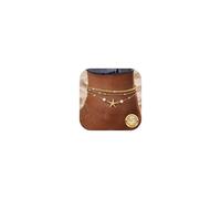 Adramata Fußkettchen für Frauen Silber 925 Verstellbares Fussketten Damen | Layered Fussketten für Frauen, Wasserfest, Stapelbare Herz Seestern Fußkette, Sommer Schmuck Geschenk, Silber Gold