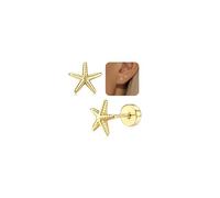 Adramata Ohrring Silber 925 für Damen Mädchen Hypoallergene Ohrstecker Zierliche Seestern Schleife Kreuz Ohrringe Stecker für Damen Helix Knorpel Piercing Silber/Gold Ohrstecker