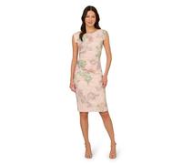 Adrianna Papell Damen Cocktailkleid aus Matelasse Kleid, Marmor, Mehrfarbig, 34