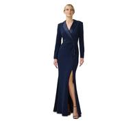 Adrianna Papell Damen Crepe Tuxedo Gown Kleid für besondere Anlässe, Midnight, 32
