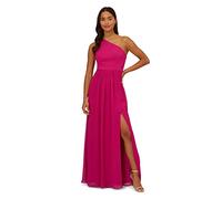Adrianna Papell Damen EIN-Schulter-Chiffon Kleid, Bright Magenta, 32