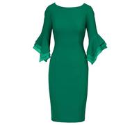 Adrianna Papell - Damen - Knielanges Cocktailkleid - Knit Crepe Tiered Sleeve Dress - Hochzeit, Cocktail, Brunch, Anlass