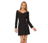Adrianna Papell Damen Knit Crepe Blazer Dress Kleid für besondere Anlässe, Schwarz, 40