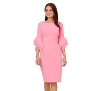 Adrianna Papell Damen Knit Crepe Tiered Sleeve Dress Kleid, Cherry Blossom, 46