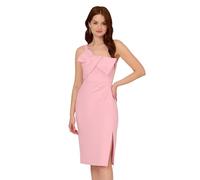 Adrianna Papell Damen Kurzes Strickkleid aus Krepp Kleid, Pink Chill, 42