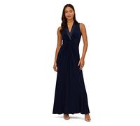 Adrianna Papell Damen Smokingmantel aus Jersey Kleid für besondere Anlässe, Mitternacht/Ausflug, einfarbig (Midnight//Getaway Solids), 34