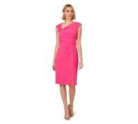 Adrianna Papell Kurzes Strickkleid aus Krepp, Pink (Electric Pink), 44
