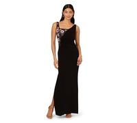 Adrianna Papell Langes Jersey-Kleid für Damen, Schwarz Multi, 34