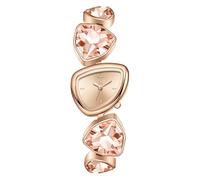 ADSBIAOYE Damen Luxus Kristall Armband Uhr Einzigartige Unregelmäßige Quarzuhr, Roségold, modisch