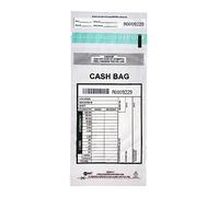 ADSURE Pfandbeutel für Bargeld, 12,7 x 22,9 cm, transparent, manipulationssichere Kunststoffbeutel, Beschriftung und Abreißbelege, Bankpfandumschläge, ideal für Bargeldabwicklung, 1000 Stück
