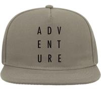 Adventure Square Black Graphic Snapback Flat Visor Cotton Blend Cap Gray