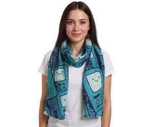 ADVENTURE TIME Halstuch mit Beemo Print 180cm langer Sommer-Schal Cartoon SF260201ADV Grün/Bunt