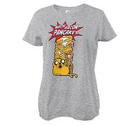 Adventure Time Offizielles Lizenzprodukt Makin' Bacon Pancakes Damen T-Shirt (Heather Gray), Large