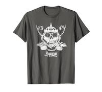 Adventure Time Skull Face T-Shirt, Herren, Anthrazit, 6XL