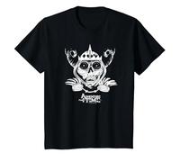Adventure Time Skull Face T-Shirt, Kinder, Schwarz, 128