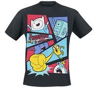 Adventure Time - T-Shirt (Unisex-Xxl) Pop Art (Black)