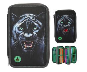 Adventure World 3 Fach Federtasche LED PANTHER