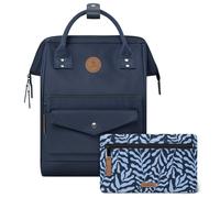 Cabaïa - Adventurer Rucksack Nara Medium 18L - Wasserabweisend - Laptopfach bis zu 13 Zoll - 2 Vordertaschen - vegan zertifiziert - Rucksack für Reisen und Arbeit, Damen & Herren - Blau