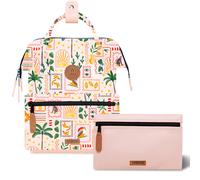 Cabaia Rucksack Adventurer Small Kotor mit zwei auswechselbaren Vortaschen Beige