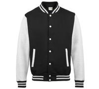 Adwis Kinder Unisex Jacke Varsity (12-13 Jahre) (Schwarz/Hellgrau)