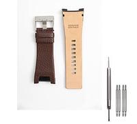 Adwoa Ersatz-Armband aus echtem Leder, kompatibel mit 32 mm Federsteg, Diesel-Leder-Uhrenarmband DZ1215, DZ1216, DZ1273, DZ1430, DZ1453, DZ4246, mit Edelstahl-Schnalle