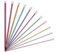 Aeelike 11 Stück Tunesische Häkelnadel aus Aluminium, 27 cm leicht Tunesische Häkelnadeln Set mit Glatter Häkelkopf und langer Griff, 2,0-8,0 mm Afghanische Häkelnadeln für Anfänger Erwachsene Profis