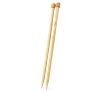 Aeelike 2 Stück Einspitzige Groß Stricknadeln Holz Bambus Stricknadeln Set, 35 cm Extra Lang Chunky Stricknadeln für Anfänger und Profis, 12mm Handarbeit Dick Stricknadel Set für Decken, Schals