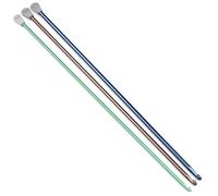 Aeelike 3 Stück Extra lange Tunesische Häkelnadel 35 cm, Lange Aluminium Tunesische Häkelnadeln für Anfänger, 4,0 mm 5,0 mm 6,0 mmBunte Afghan Häkelnadeln Tunesisch Set für Häkeln Schals Teppich