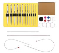 Aeelike Tunesische Häkelnadel mit Seil Austauschbar, 3,0-10mm Häkelnadeln Set Tunesisch, 12 Metall Tunesisch Häkeln Set Interchangeable, 40cm/60cm/80cm/100cm Tunisian Crochet Hooks für Anfänger