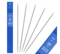 Aeeque 5 Stück 4,0 mm Nadelspiel Edelstahl Stricknadeln Set Sockennadeln für Mützen Socken Schals Haustier Pullover Doppelspitzen Knitting Needles