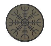 Aegishjalmr Viking Helm of Awe Olive Drab OD Terror Schutz Rune Morale Patch