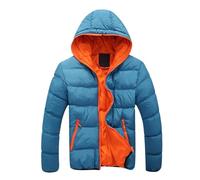 AEGJEGVD Herren Pufferjacke Wasserdicht Winter Parkajacke Warm Dicker Steppjacke Lässige Slim Fit Daunenjacke Leichte Jacket Outdoor Gepolstert Männer Stehkragen Winterjacke Übergangsjacke