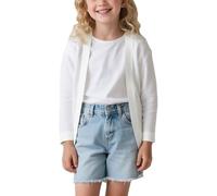 AEGJEGVD Strickjacke Kinder Mädchen Mittlere Größe Mädchenmode: Süßes, Einfarbiges, Langärmeliges Cardigan-Oberteil Mit Schulterumhang Jacke Warm Gestrickte Baumwolljacke Lässig