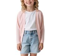 AEGJEGVD Strickjacke Kinder Mädchen Mittlere Größe Mädchenmode: Süßes, Einfarbiges, Langärmeliges Cardigan-Oberteil Mit Schulterumhang Jacke Warm Gestrickte Baumwolljacke Lässig