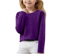 AEGJEGVD Sweatshirt Einfarbige Für Herbst Winter Warm Langarmshirt Für Jungen Und Mädchen Pullover V-Ausschnitt Leichtgewicht Langarm Strickpullover In Diversen Farben Erhältlich