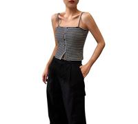 AEGJEGVD Tanktop Damen Sommer, Sexy Cami Bluse Ärmellose Unterhemd Modisch U-Ausschnitt Hemd Blusehemd Strand Leichte Tanktop Locker Tops Baumwolle Tanktops Lässig Einfarbig Pullover T-Shirts