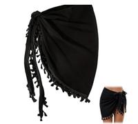 AEKZOX Vielseitiges Pareo Damen Strand Sarong Tuch zum Umbinden, Wickeltuch & Strandtuch, Leichtes Bikini Cover Up als Wickelrock für Badeanzug & Urlaub