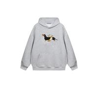 Aelfric Eden Cartoon Dog Hoodie Herren Dackel Kapuzenpullover Damen Oversized Hoody Dachshund Sweatshirt Y2K Unisex Hooded mit Muster Basic Sport Oberteile mit Kapuze Streetwear Grau, XL
