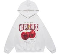 Aelfric Eden Damen Hoodies Unisex Cherry Graphic Kapuzenpullover Hip Hop Sweatshirt Frühling Herbst Winter Streetwear Pullover