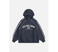Aelfric Eden Hoodie Herren Kapuzenpullover für Herren Oversized Sweatshirt Y2K Hoody mit Kapuze Vintage Kapuzenshirt Dunkelblau, S