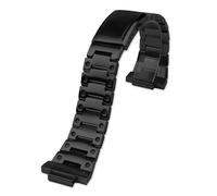 AEMALL 16 mm massives Edelstahlarmband für Casio Watch G-Shock GM110 GM-110B GM-110G Edelstahl-Armbandkette (Farbe: Schwarz, Größe: 16 mm)