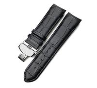 AEMALL Echtes Lederarmband 22mm 23mm 24mm für Tissot T035 617 627 439 Braun Schwarz Kalbsleder Uhrenarmband Faltschließe (Color : T035 Black, Size : 22mm)