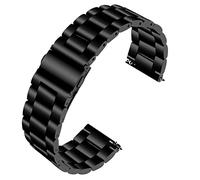 AEMALL Für Casio PRG-600YB/PRG-650/PRW-6600 GA2000 Herren massives Metall Edelstahl Uhrenarmband Zubehör 24 mm schwarz silber Uhrenarmband (Farbe: 54 schwarz, Größe: 24 mm)