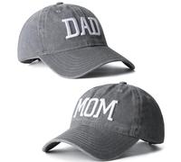 Aeonda Baseballmützen für Mutter und Vater, Bestickt, verstellbar, Geschenk für Eltern, Paare, klassisches Geschenk für Mutter, Vater, 2 Stück, Gary Dad Hat und Gary Mom Hat, 6 5/8-7 5/8