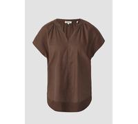 s.Oliver Ärmellose Bluse aus Leinenmix im Relaxed Fit Mokka 48