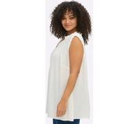 Ärmellose Bluse ecru 52